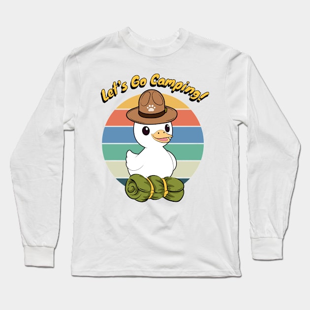 Funny duck Wants to go Camping Long Sleeve T-Shirt by Pet Station